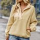 thumbnail image 4 of Puntoco Mujer Moda Suelta Manga Larga Blusa Botones Casual Empalme Bolsillo tops Abrigo Puntoco Puntoco-5234, 4 of 5