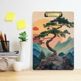 thumbnail image 2 of FORMRS Acrylic Clipboard with Low Profile Clip Standard A4 Letter Size, 12.5" x 9", Pine Tree at Dawn, 2 of 8