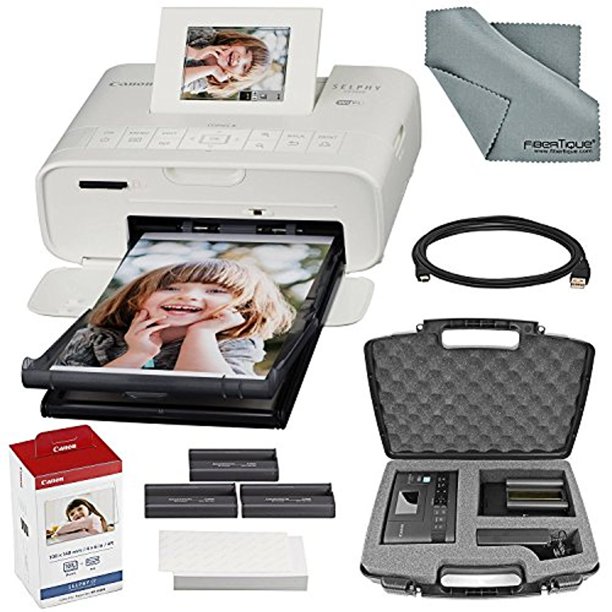 Canon SELPHY CP1200 Wireless Compact Photo Printer (White) Bundle with