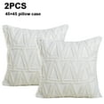 thumbnail image 1 of sofá cama Paquete de 2 fundas de almohada de tapicería corta de felpa suave, funda de cojín de estilo lujoso, fundas de almohada para sofá, dormitorio, cuadrado Ormromra 222176-1, 1 of 3