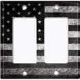 thumbnail image 6 of Metal Light Switch Plate Cover U.S. Flag Gray FLG002, 6 of 13