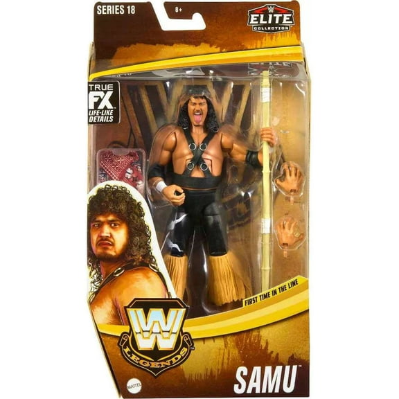 WWE Legends Elite Collection Samu Wrestler Action Figure, Series 18