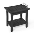 thumbnail image 4 of Dycanpo HDPE Shower Bench Stool,Shower Stools with Storage Shelf for Bathroom,Black, 4 of 9