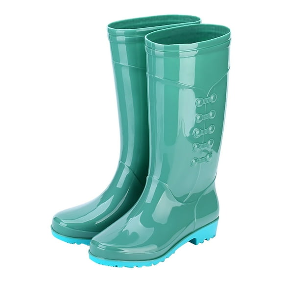 VerPetridure Adult High-top Non-slip And Waterproof Rain Boots With Velvet And Wear-resistant