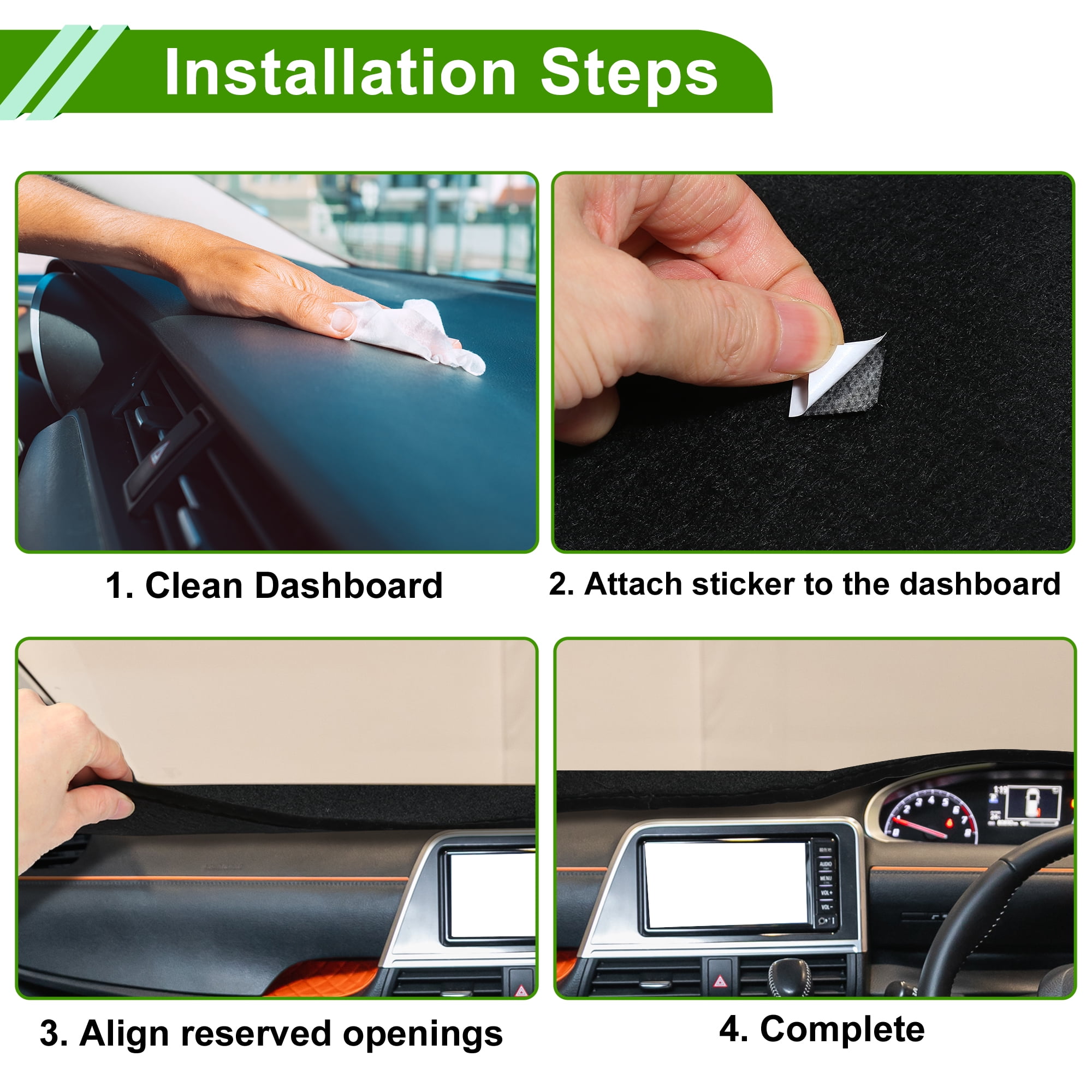 Unique Bargains Dashboard Cover for Chevrolet Suburban 2021-2024 without Hud Dash Cover Mat Carpet Center Console Dash Cover Mat Flannel Gray 1 Pcs
