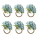 thumbnail image 1 of Servilleteros de Perlas, Servilleteros de Rosas Rústicas, Servilletero de Flores para Decoración de Mesa, Azul Robinegg, 1 of 5