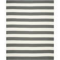 thumbnail image 2 of SAFAVIEH Montauk Saranna Striped Cotton Area Rug, Grey/Ivory, 12' x 15', 2 of 10