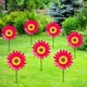 thumbnail image 3 of Flores artificiales, plantas artificiales, flores falsas, flores de imitación, ramo de girasol, molino de viento para seto de jardín exterior bidireccional de 36 cm., 3 of 6