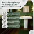 thumbnail image 3 of Renovators Supply WeeWash Child Size Pedestal Sinks for Bathrooms 16" Wide White Porcelain Bathroom Pedestal Sink w/Centerset Faucet Holes Pack of 6, 3 of 14