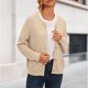 thumbnail image 1 of Suéter de cuello redondo para mujer cárdigans cómodos abrigo elegante prendas de vestir para primavera y otoño, 1 of 7