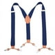 thumbnail image 1 of Tirantes anchos y fuertes para hombre en forma de Y con 4 clips de metal Correas elásticas ajustables azules, 1 of 4