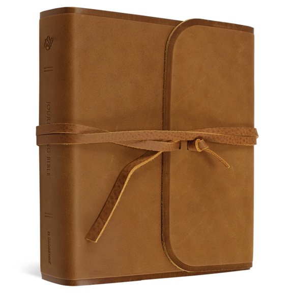 ESV Journaling Bible (Natural Leather, Brown, Flap with Strap), (Hardcover)