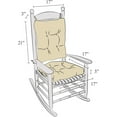 thumbnail image 5 of The Gripper Non-Slip Rocking Chair Cushion Set with Thick Padding and Tufted Design, Includes Seat Pad & Back Pillow with Ties, 17x17 Inches, 2 Piece Set, Marine, 5 of 5