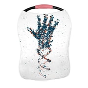 ECZJNT Futuristic model hand dna molecule cell Nursing Cover Baby Breastfeeding Infant Feeding Cover Baby Car Seat Cover