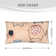 thumbnail image 4 of Easygdp Cute Ink Drawn Elephants Envelope Closure Pillowcase - 20x36in, Queen Pillowcase, Breathable, Stain-Resistant, Wrinkle-Free, 4 of 9