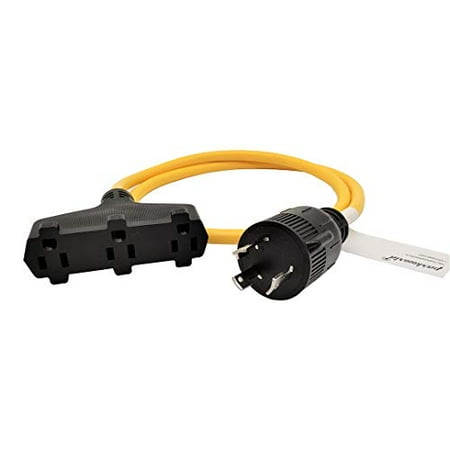 

Parkworld 61414 AC Power Adapter Cord NEMA L5-30P Male to (3) 5-15R Household 15 AMP Female3 125 Volt 4FT