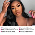 thumbnail image 4 of Lace Front Wigs Human Hair Wig Medium Length Curl 24 Inch Large Wavelength Wig Glue Free Heat-resistant Fiber Wig Synthetic High-temperature Silk Wig Is Suitable For Fashionable Women, 4 of 8