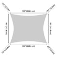 thumbnail image 6 of Yescom 1 Pack 8'x10' Rectangle Sun Shade Sail Apple Green 97% UV Block Outdoor Patio Pool Garden Yard Lawn, 6 of 11