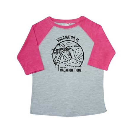 

Inktastic Summer Vacation Mode Boca Raton Florida Gift Toddler Boy or Toddler Girl T-Shirt
