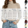 thumbnail image 3 of Jowdiw Womens Turtleneck Long Sleeve Top Slim Fit Stretch Basic Layering Casual Shirt, 3 of 9