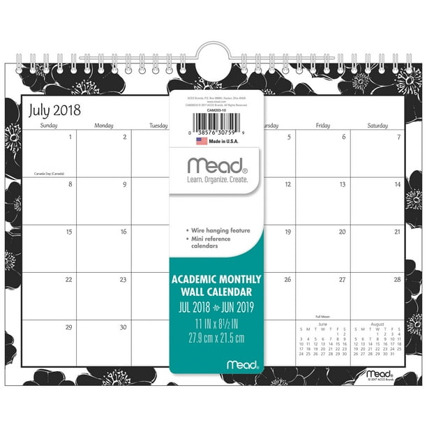 Mead Simplicity Academic Monthly Wall Calendars Academic Wall