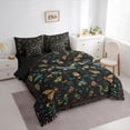 thumbnail image 3 of Homewish Floral Leaves 7 Pieces Bedding Comforter Set For Female Men Adults,Flying Animals Full Bedding Set Lightweight,Exotic Style Fitted Sheet Flat Sheet,Ultra Soft Home Decor,Reversible, 3 of 8