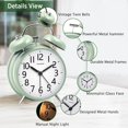 Loud Battery Alarm Clock For Heavy Sleepers, Vintage 4 Inch Twin Bell Old School Fashioned Style