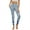 Butterfly Flower Denim, variant on Hawaiian Palm Tree Leopard Print Yoga Leggings for Women Yoga Pants with Pockets Athletic Tights Soft Basic Pants Casual Active Yoga Leggings for Workout Sports Disco Party, 3XL