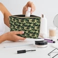 thumbnail image 6 of Picia Camouflage Dinosaur Printed Leather Travel Toiletry Bag,Cosmetic Organizer, Makeup Travel Bag, Durable Travel Pouch, Compact Toiletry Bag, Travel Accessories, 6 of 6