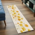 thumbnail image 3 of 2'x6' Rug Runners for Hallways Kitchen, Yellow Flowers Non Slip Entryway Beside Floor Carpet Runner, Farmhouse Botanical Watercolor Floral Washable Laundry Room Bedroom Throw Rugs Mat for Family Pet, 3 of 8