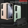 thumbnail image 2 of ELEHOLD for Samsung Galaxy Z Fold 6 Case with Foldable Invisible Stand,Full Body Rugged Sliding Hinge Protection Case for Samsung Galaxy Z Fold 6,Mint, 2 of 3