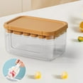thumbnail image 5 of Hvmvliv Ice Molds 22-Compartments Square-Shape Food Grade Silicone Ice Cubes Tray with Lid and Bin Reusable Ice Blocks Making Trays Come with Ice Shovel Leak Proof Freezer Ice Home Use Brown, 5 of 6