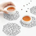thumbnail image 3 of KLL Drink Coasters Set Octagon of 4,PU Leather Absorbent Coasters Set Decorative Coffee Cup Coasters Housewarming Gift for Home Decor-Hand Drawn Snake, 3 of 5