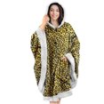 thumbnail image 1 of Wearable Blanket for Adult Women,Plush Fleece Blanket Poncho Cape with Hood, Soft Shawl, Wrap Throw for Office leopard print, 1 of 5