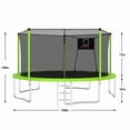 thumbnail image 6 of LivelyAant 14FT Outdoor Trampoline with Safety Net, Heavy-Duty Frame, Recreational Trampoline for Family Fun & Fitness, 6 of 10