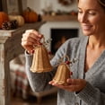 thumbnail image 5 of Handwoven Rattan Bells Christmas Ornaments Natural Wicker Hanging Decor for Tree Fireplace Mantel Window Shelf Holiday Home Winter Seasonal Decoration, 5 of 7