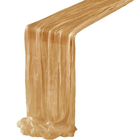 

Crumpled Gauze Wedding Table Runner Cheesecloth Table Cloth Long Table Runner Home Farmhouse Dining Table Decor