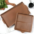 thumbnail image 4 of Griddle Grill Pan | 100% Ceramic Pan, Handmade, Non-Toxic, Eco-Friendly, Oven Safe 662F, 4 of 8