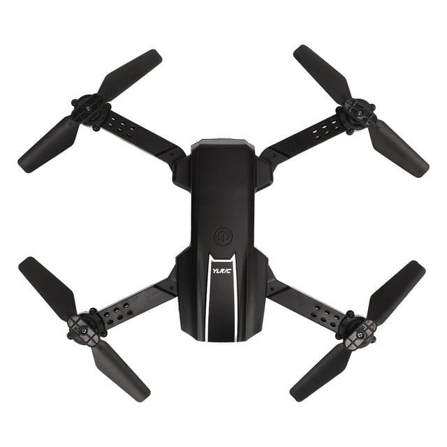Mini dron RC Bling Bling plegable ABS con carga USB cuadricóptero inteligente con cámara dual HD 4K color negro