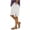 White, variant on Costeam Womens Plus Size Linen Blend Bermuda Shorts Front And Back Patch Pockets Adjustable Drawstring Elastic High Waist Loose Straight Mid Thigh Summer Casual Bottoms