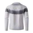 thumbnail image 3 of Iyufng Mens Sweaters and Pullovers Fair Isle Geometric Pattern Winter Knit Tops, 3 of 8