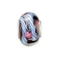 thumbnail image 3 of Kera Purple & Blue with Pink Rose Glass Bead, 3 of 5