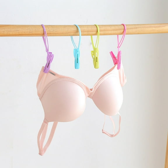 FRCOLOR 24PCS Multi-purpose Clothes Pegs Steel Wire Towel Clips Clothesline Clothespins (Random Color)