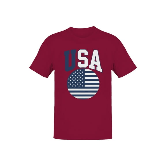 Blue USA Flag Graphic Men's T-shirt