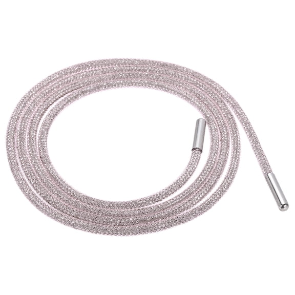 4mm x 120cm Rhinestone Tube Rope Bling Crystal String for DIY Sweaters Pink Mesh White Diamonds