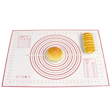 

Popvcly Silicone Non-toxic tasteless Mat Fiberglass Sheet Cake Pastry Dough Rolling Ship Bake warePad Oven Pasta Cooking Tools Red 60x40cm