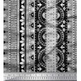 thumbnail image 1 of Soimoi Rayon Fabric Stripe,Leaves & Semi Mandala Decorative Print Fabric by The Yard 42 Inch Wide, 1 of 1