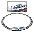 thumbnail image 1 of Juego de tren eléctrico operado por batería, carruaje de locomotora, señal de tráfico, tren de ferrocarril, juego de vehículos, juego de niños, regalo Estilo A Baoblaze Ferrocarriles Tren Juguetes, 1 of 8