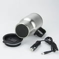 Wovilon 12V Car Heating Cup Car Heated Mug, 450ml Stainless Steel
