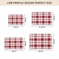 thumbnail image 4 of Red Checkered Door Mat Indoor Outdoor, Red White Plaid Farmhouse Non Slip Welcome Mat with Rubber Backing, Absorbent Fabric Front Door Mats Entryway Rug for Home Patio Entrance 20"x31.5", 4 of 8